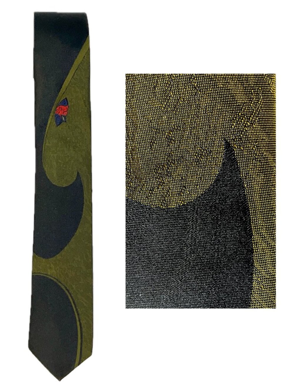 Vintage Bugle Boy Skinny Tie Mens 90s